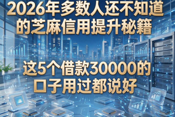 2026年多数人还不知道的芝麻信用提升秘籍，这5个借款30000的口子用过都说好