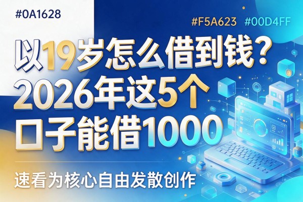 19岁怎么借到钱？2026年这5个口子能借1000，速看