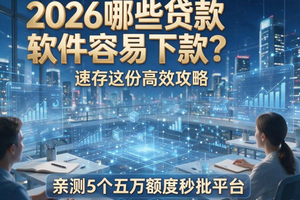 2026哪些贷款软件容易下款？速存这份高效攻略，亲测5个五万额度秒批平台！