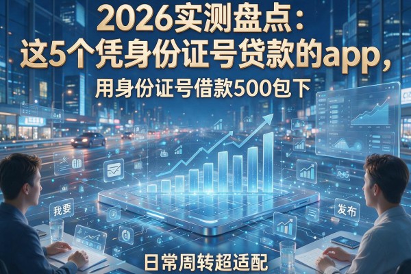 2026实测盘点：这5个凭身份证号贷款的app，用身份证号借款500包下，日常周转超适配