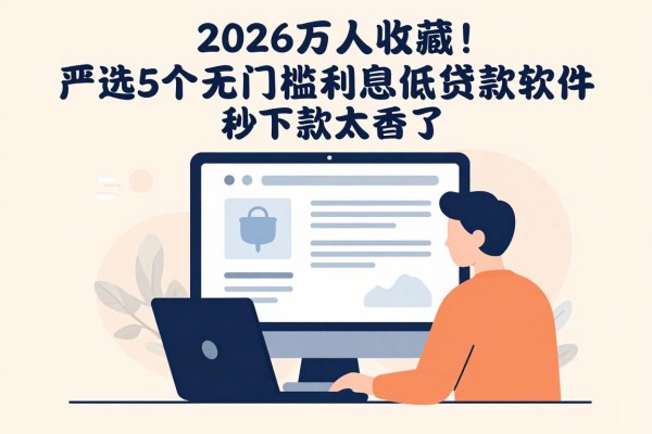 2026万人收藏!严选5个无门槛利息低贷款软件,秒下款太香了