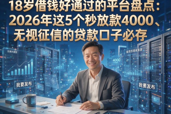 18岁借钱好通过的平台盘点：2026年这5个秒放款4000、无视征信的贷款口子必存