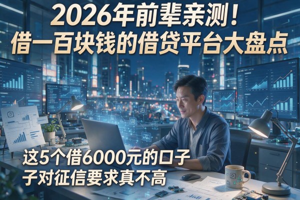 2026年前辈亲测！借一百块钱的借贷平台大盘点，这5个借6000元的口子对征信要求真不高