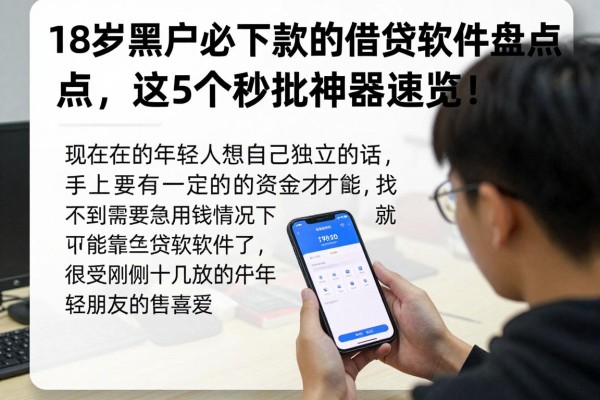 18岁黑户必下款的借贷软件盘点，这5个秒批神器速览！