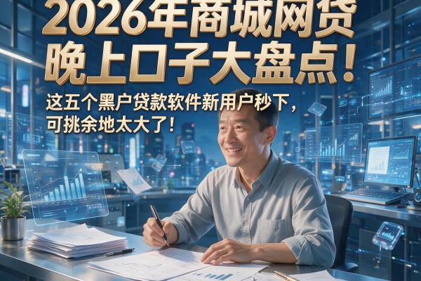 2026年商城网贷晚上口子大盘点！这五个黑户贷款软件新用户秒下，可挑余地太大了！