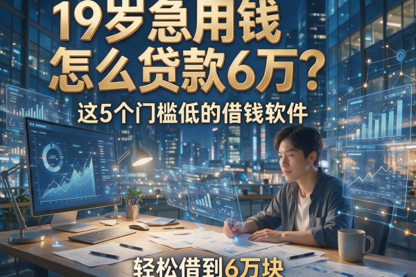 19岁急用钱怎么贷款6万？这5个门槛低的借钱软件，轻松借到6万块