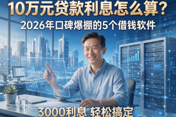 10万元贷款利息怎么算?2026年口碑爆棚的5个借钱软件,3000利息轻松搞定