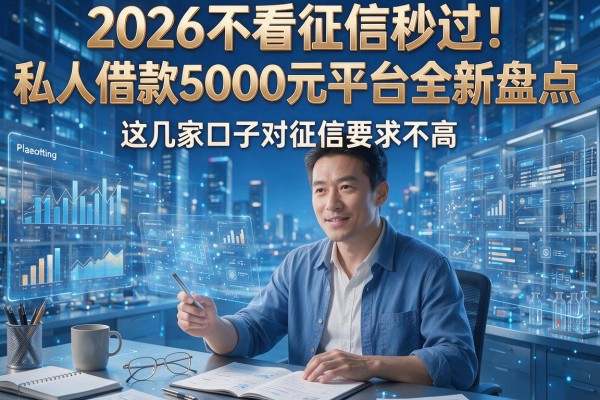 2026不看征信秒过!私人借款5000元平台全新盘点,这几家口子对征信要求不高