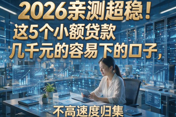 2026亲测超稳！这5个小额贷款几千元的容易下的口子，要求不高速度归集
