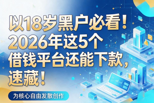 18岁黑户必看！2026年这5个借钱平台还能下款，速藏！
