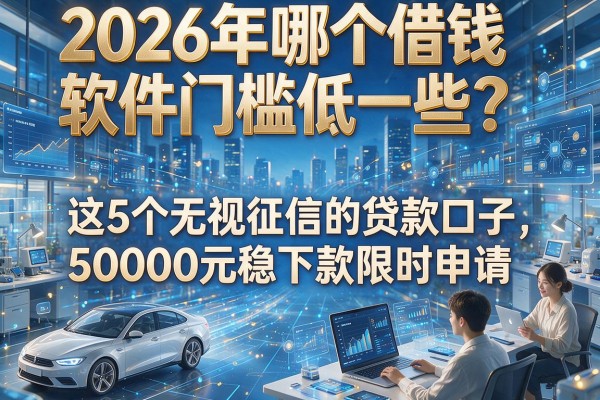 2026年哪个借钱软件门槛低一些?这5个无视征信的贷款口子,50000元稳下款限时申请!