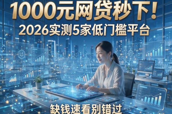 1000元网贷秒下！2026实测5家低门槛平台，缺钱速看别错过
