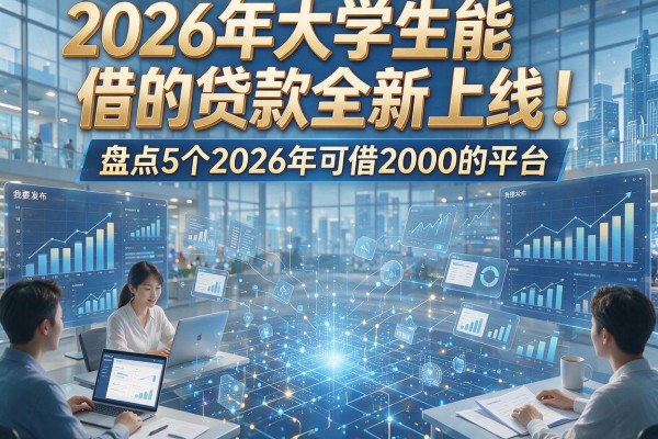 2026年大学生能借的贷款全新上线！盘点5个2026年可借2000的平台
