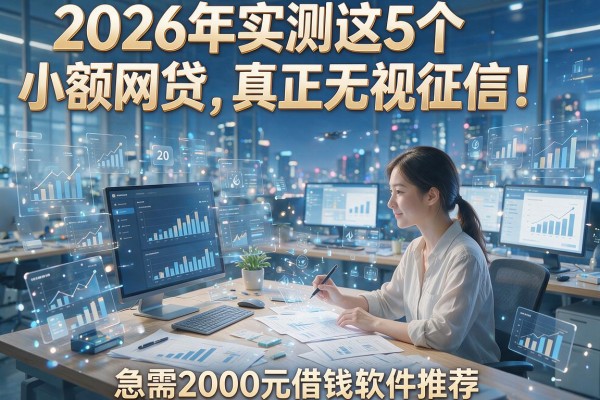 2026年实测这5个小额网贷，真正无视征信！急需2000元借钱软件推荐