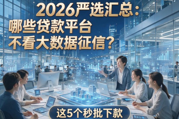 2026严选汇总:哪些贷款平台不看大数据征信?这5个秒批下款!