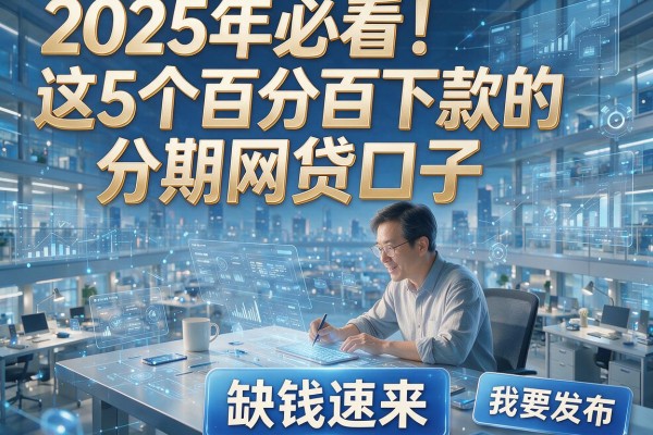 2025年必看!这5个百分百下款的分期网贷口子,缺钱速来!