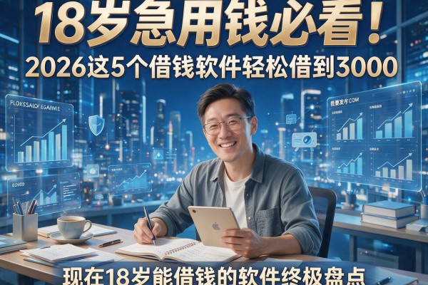 18岁急用钱必看！2026这5个借钱软件轻松借到3000，现在18岁能借钱的软件终极盘点