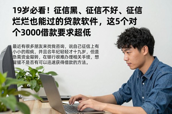 19岁必看！征信黑、征信不好、征信烂也能过的贷款软件，这5个对3000借款要求超低