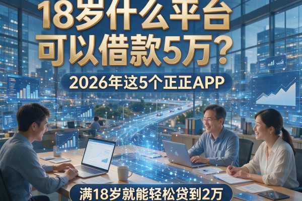 18岁什么平台可以借款5万？2026年这5个正规APP，满18岁就能轻松贷到2万！