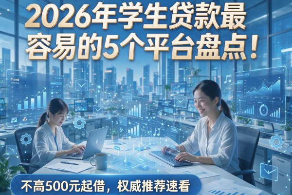 2026年学生贷款最容易的5个平台盘点！要求不高500元起借，权威推荐速看