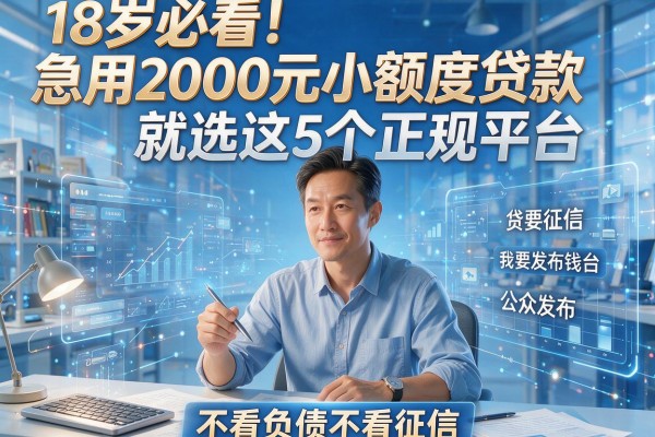 18岁必看！急用2000元小额度贷款就选这5个正规平台，不看负债不看征信
