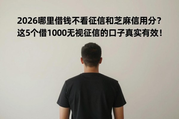 2026哪里借钱不看征信和芝麻信用分?这5个借1000无视征信的口子真实有效!