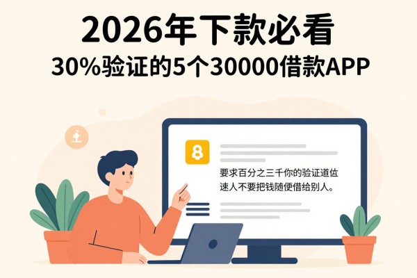 2026年下款必看！要30%验证的5个30000借款APP，行家力荐