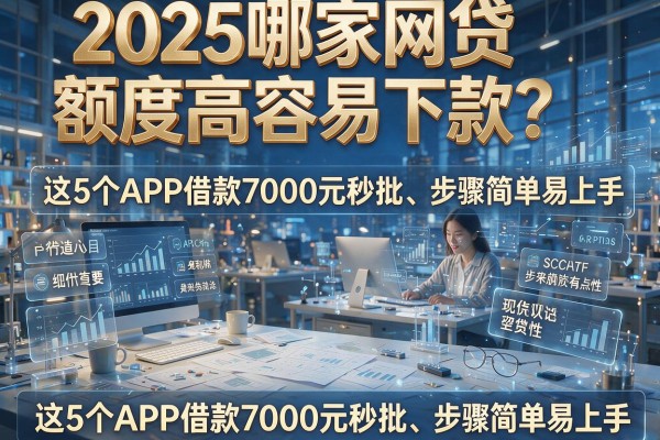 2025哪家网贷额度高容易下款？这5个APP借款7000元秒批、步骤简单易上手