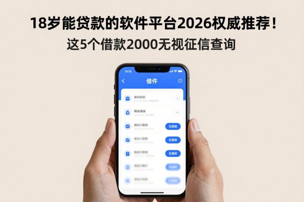 18岁能贷款的软件平台2026权威推荐!这5个借款2000无视征信查询