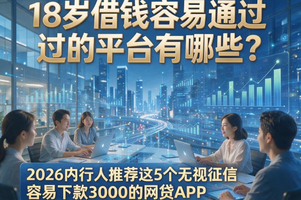 18岁借钱容易通过的平台有哪些?2026内行人推荐这5个无视征信、容易下款3000的网贷APP
