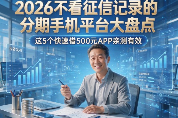 2026不看征信记录的分期手机平台大盘点，这5个快速借500元APP亲测有效