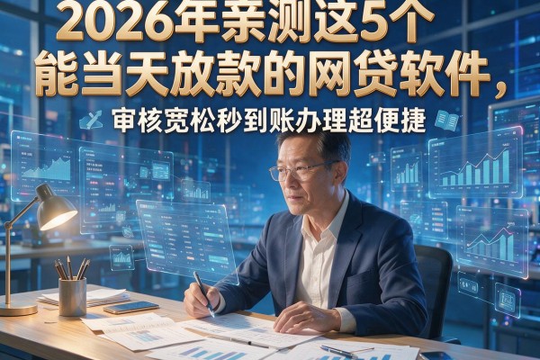 2026年亲测这5个能当天放款的网贷软件,审核宽松秒到账办理超便捷