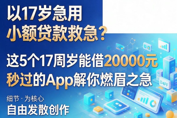 17岁急用小额贷款救急？这5个17周岁能借20000元秒过的App解你燃眉之急