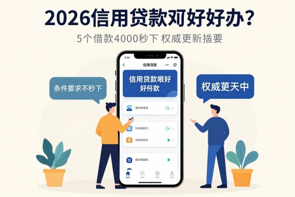 2026信用贷款哪家好办？这5个借款4000秒下、条件要求不高的app权威更新