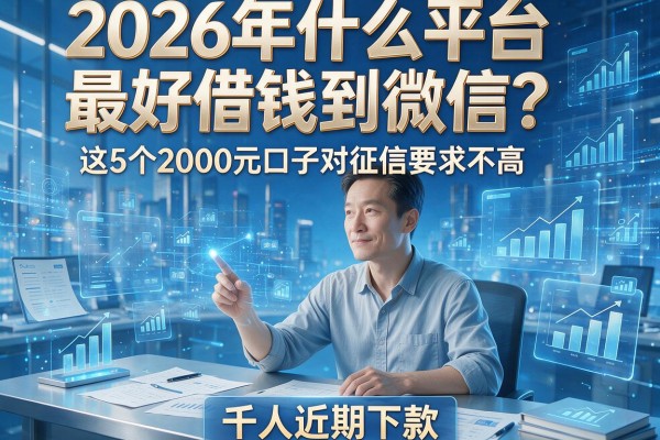 2026年什么平台最好借钱到微信?这5个2000元口子对征信要求不高,千人近期下款!