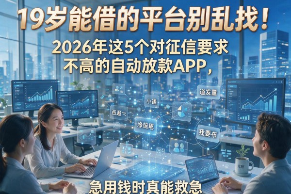 19岁能借的平台别乱找!2026年这5个对征信要求不高的自动放款APP,急用钱时真能救急