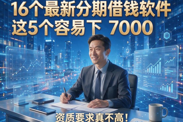 16个最新分期借钱软件,这5个容易下7000,资质要求真不高!