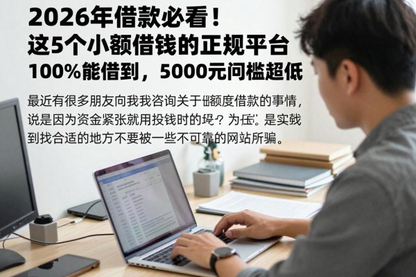 2026年借款必看!这5个小额借钱的正规平台100%能借到,5000元门槛超低