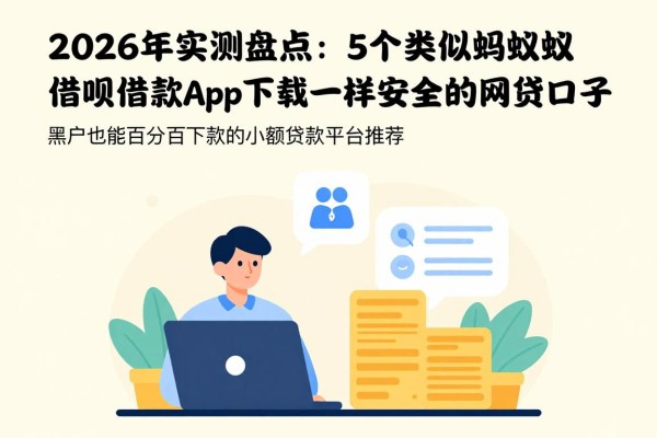 2026年实测盘点:5个类似蚂蚁借呗借款app下载一样安全的网贷口子,黑户也能百分百下款的小额贷款平台推荐