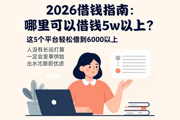 2026借钱指南：哪里可以借钱5w以上？这5个平台轻松借到6000以上