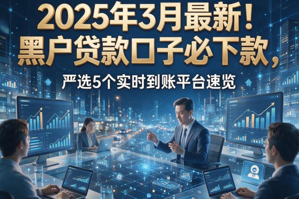 2025年3月最新！黑户贷款口子必下款，严选5个实时到账平台速览