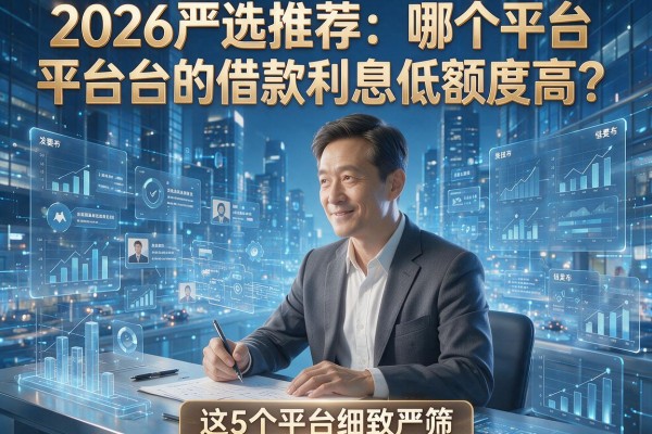 2026严选推荐：哪个平台的借款利息低额度高？这5个平台细致严筛！