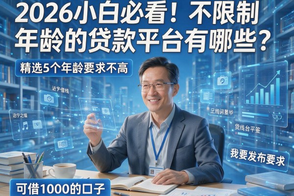 2026小白必看！不限制年龄的贷款平台有哪些？精选5个年龄要求不高、可借1000的口子