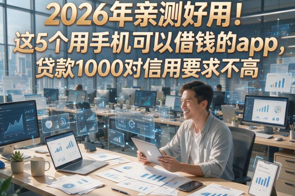 2026年亲测好用!这5个用手机可以借钱的app,贷款1000对信用要求不高