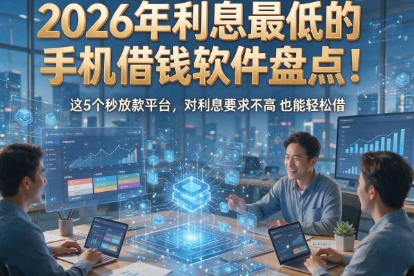 2026年利息最低的手机借钱软件盘点!这5个秒放款平台,对利息要求不高也能轻松借!