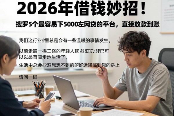 2026年借钱妙招!搜罗5个最容易下5000左右网贷的平台,直接放款到账