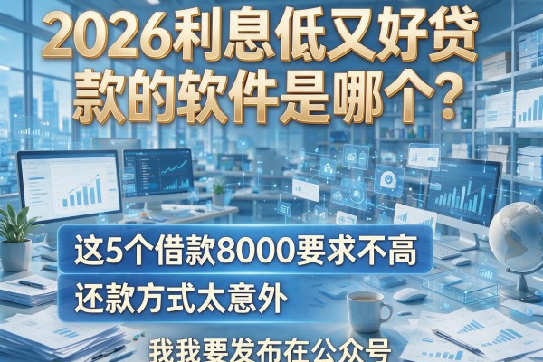 2026利息低又好贷款的软件是哪个？这5个借款8000要求不高，还款方式太意外！