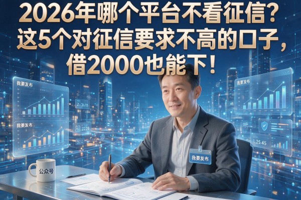 2026年哪个平台不看征信?这5个对征信要求不高的口子,借2000也能下!