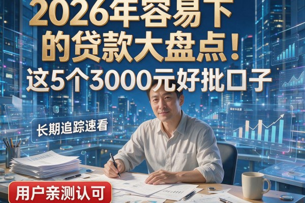 2026年容易下的贷款大盘点!这5个3000元好批口子,用户亲测认可,长期追踪速看!