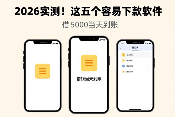 2026实测！这五个比较容易下款的软件，借5000当天到账